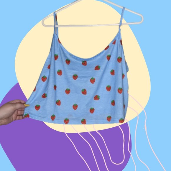 Plus Sunflower and Strawberry Crop Top Combo - Picture 4 of 4